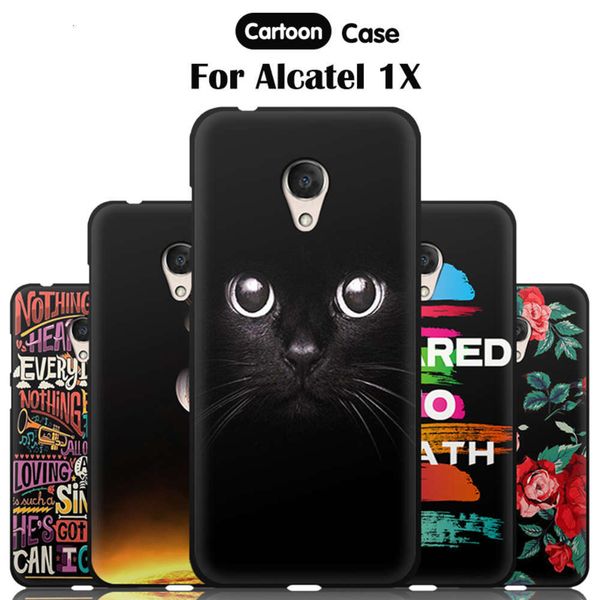 

1dwjurchen alcatel 1x sheath, alcatel 1c soft tpu silicone back shell, cartoon printing sheath, cartoon layer 5.34