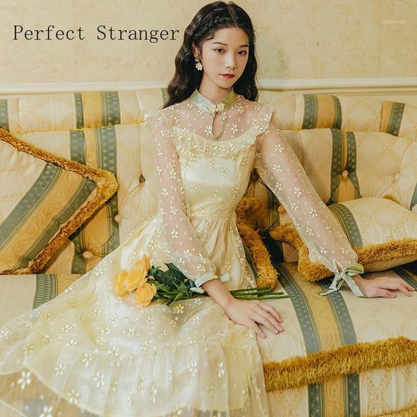 

2020 autumn winter new arrival stand collar long sleeve women long dress1, Black;gray