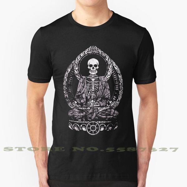 

starving buddha weathered halftone trendy tee buddha buddhist buddhism skeleton skull skeletal death bones sweatshirt hoodie men t shirt