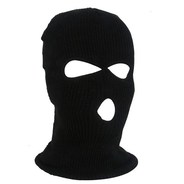 

outdoorcycling acrylic yarn full face mask bicycle ski bike ride mask winter cap balaclava hood army tactical 3 hole