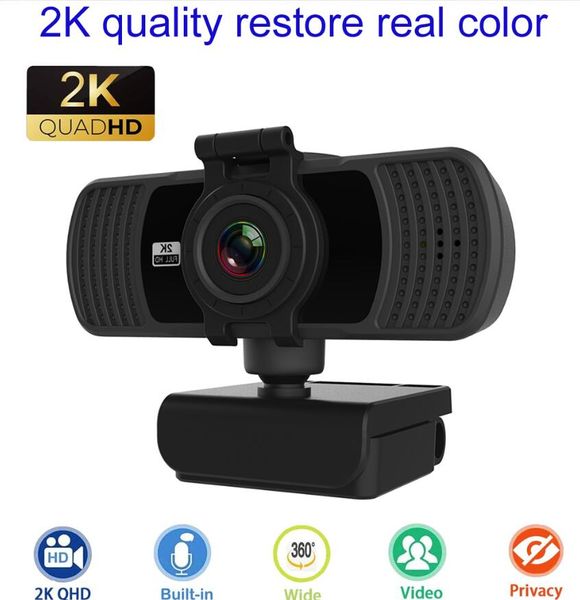 Nuova webcam 2K 2040 * 1080P Auto USB Full HD Web Camera con microfono Cam per computer portatile Mac Video Streaming live