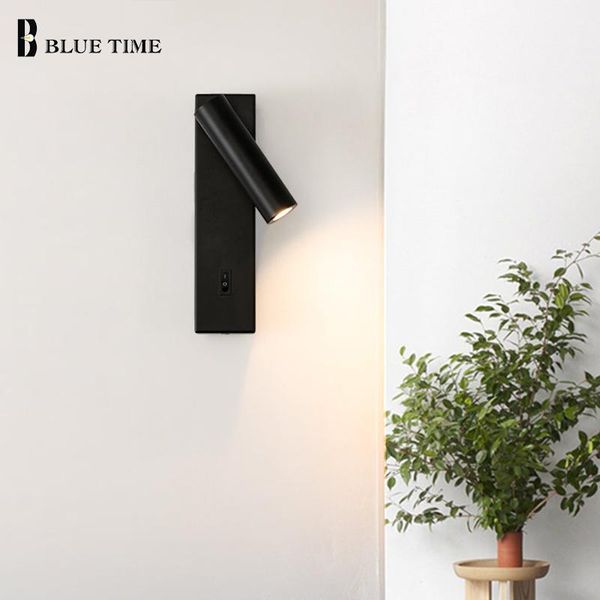 

minimalist wall lamps living room bedroom bedside led sconce black white lamp aisle lighting decoration wall light lamp