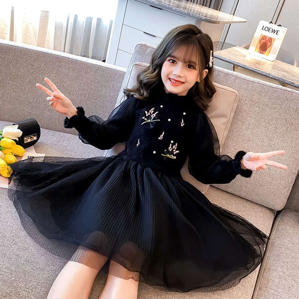 

new drs 2021 girls' korean sweater children's foreign sle little girl spring pearl flower princs skirt m0t5y9qv, Red;yellow