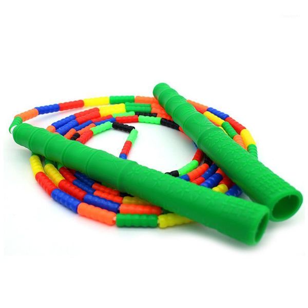

jump ropes colorful kids adults + green bamboo shaped rope with segmentation handles for easy safety working-out ornaments1