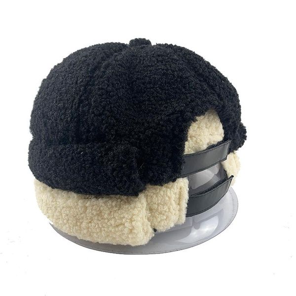 

beanies men women autumn winter skullcap casual docker sailor cap brimless hip-hop hat solid color warm