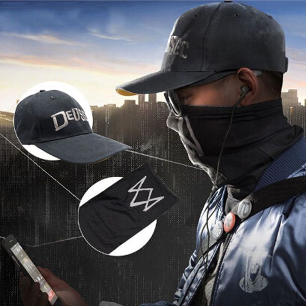 

watch black face mask game dogs 2 wd2 marcus holloway cosplay dedsec hat cap party halloween costumes ball ko366955