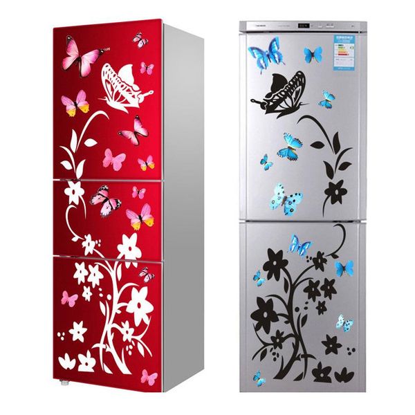 

творческая бабочка холодильник наклейка дома украшения кухни росписью diy настенные наклейки партии стикер детская комната w bbyroy