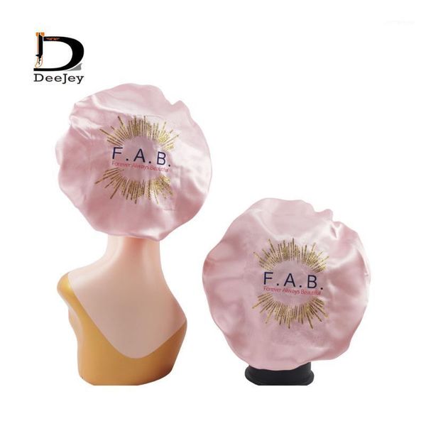 

shower caps bonnets for women wholesale designer night sleep cap satin elastic hat hair care adjust double layer custom logo bonnets1
