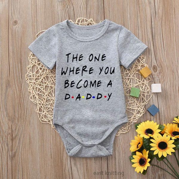 

dermspe 2020 fashion baby boys girls cotton rompers summer short sleeve letter print thin section newborn baby clothes gray, Blue