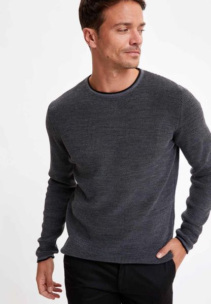 

defacto autumn man tricot slim fit knitwear sweater jumper pullover warm casual fashion new season, White;black