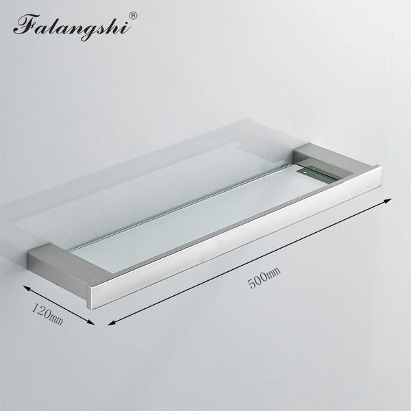 

falangshi bathroom hardware set stainless steel polished bathroom towel rack toilet paper holder glass shelf robe hook wb8840 bbyqnk