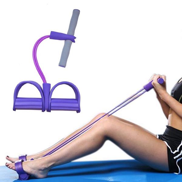 

multi function tension rope strong fitness resistance bands sit up push-pull rope yoga fitness equipment latex pedal indoor