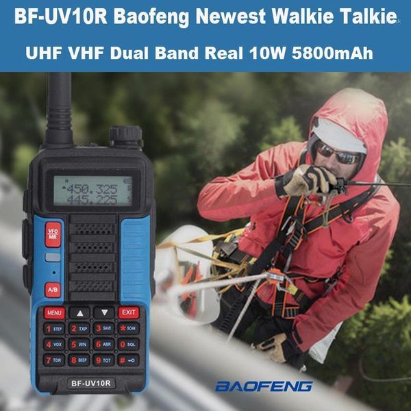 

new ham radio china baofeng 10w walkie talkie long range 5800mah uv-10r1