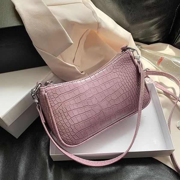 

cross body purple small stone pattern pu leather shoulder bags for women 2021 summer travel crossbody handbags lady bag