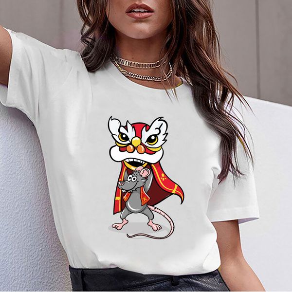 

t shirt women year of the rat 2020 chinese hip hop vintage print female tshirt sport hooded sweatshirt hoodie