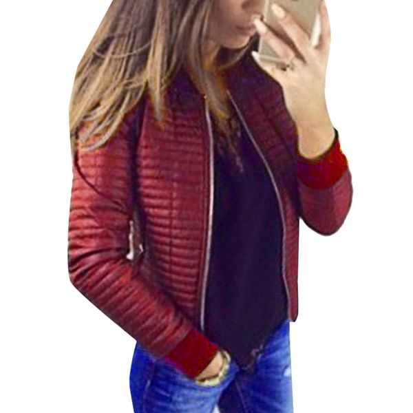 

autumn women's solid o neck zipper female coat long sleeve jacket streetwear clothing casual coats women, Black;brown