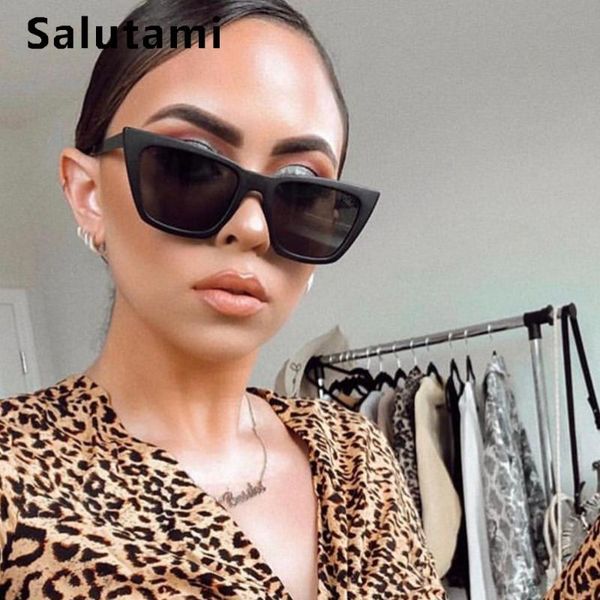 

sunglasses black square cat eye women 2021 vinatge retro flat sun glasses men clear lens shades female oculos, White;black