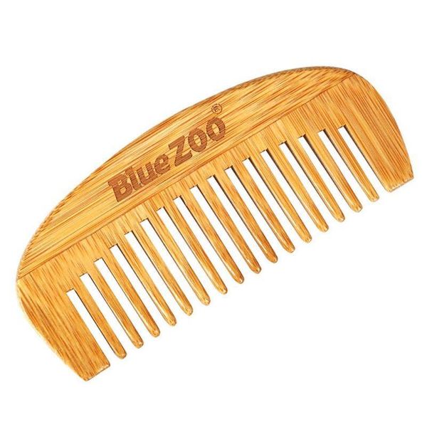 

12cm length mini portable natural bamboo wooden hair combs curved crescent shape anti-static health care comb hair styl jllfgp, Silver