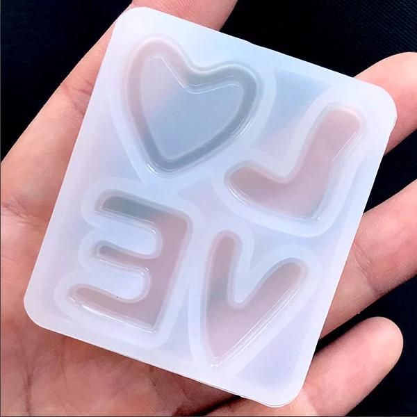 

love letter silicone mold valentine day embellishment mold clear mold for uv resin epoxy resin mould jewelry tools uv resin bbygfi bdehome, Black