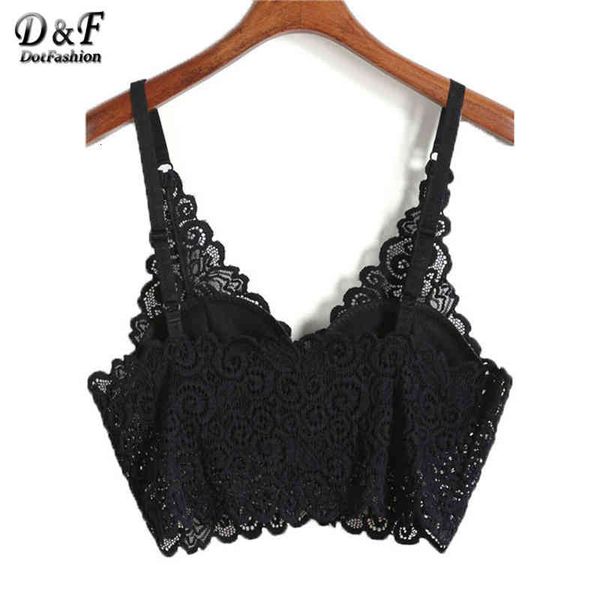 

women's tanks & camis wholesale-dotfashion 2016 female summer crop selling ladies solid black spaghetti strap lace crochet slim linger, White