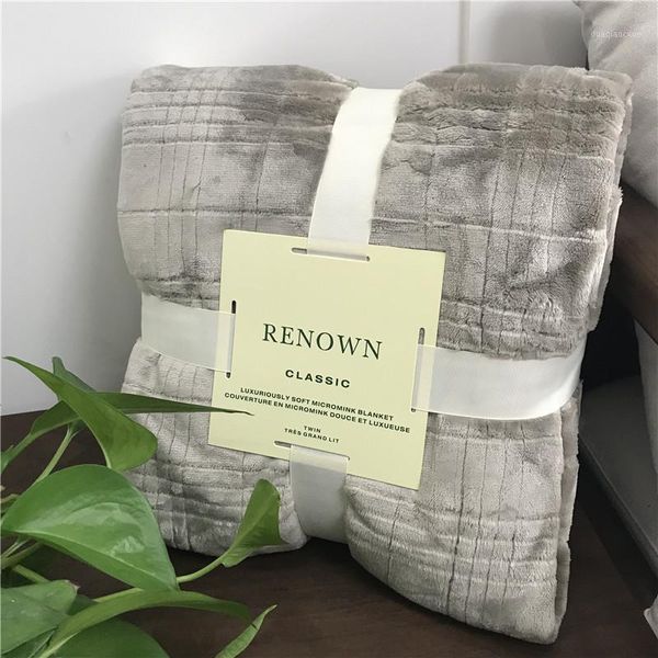 

blankets 2021 winter spring throw on the bed striped soft warm flannel blanket for sofa travel bedding coverlet bedspread1