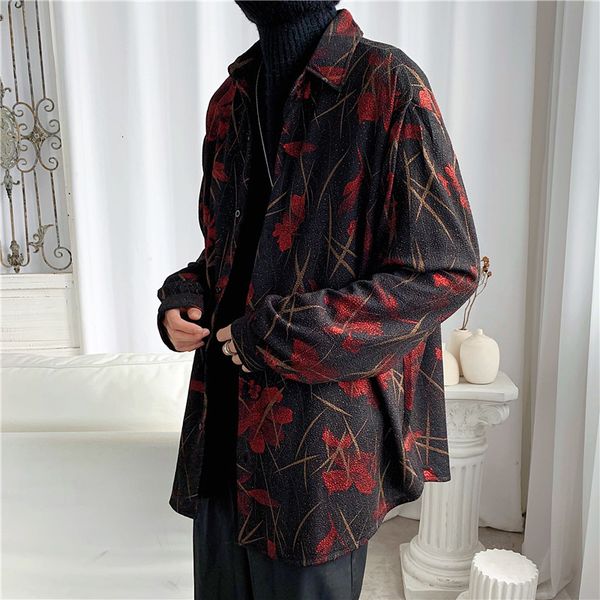 

2021 men's autumn thin new winter knitted or long sleeve printed jacket lapels youth clothes pje1, Black;brown