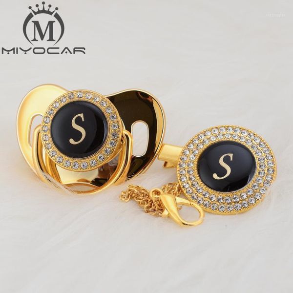 

pacifiers# miyocar name initial letter s elegant silver bling pacifier and clip bpa dummy unique design sgs pass ls1