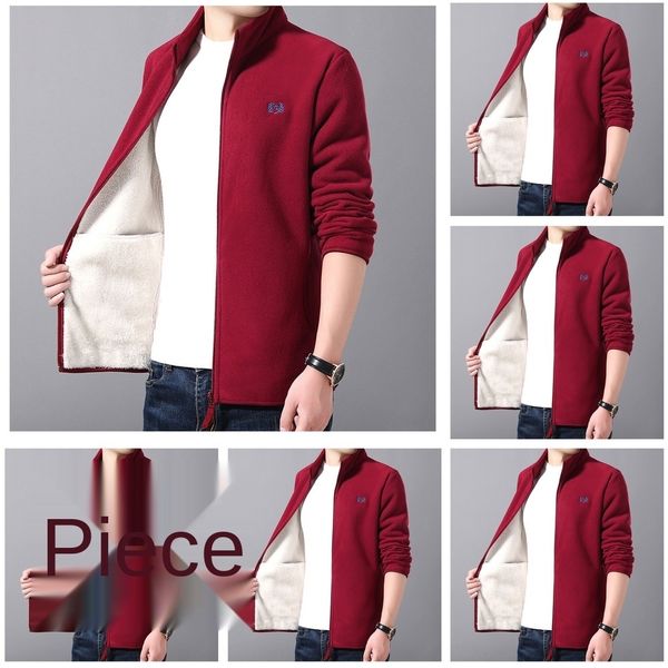 

v43kg spring and polar autumn sweater sweater casual korean style coat coat men's fleece fleece sports cardigan men's spring cloth, Black