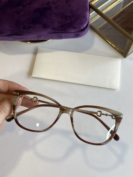 

new gradient women's fashion matching glasses, light luxury exquisite fashion fashion eyeglass frame full frame glasses 0758, Black