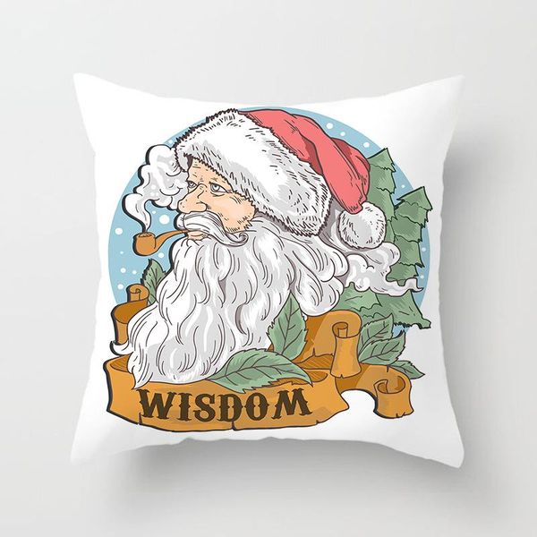 

pillow case printing polyester christmas throw pillows case decorative punk santa claus deer cushion covers for sofa home decor f