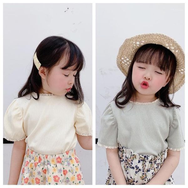 

t-shirts 2021 baby girls t-shirt summer kids tees girl clothes 1-6 years1, Blue