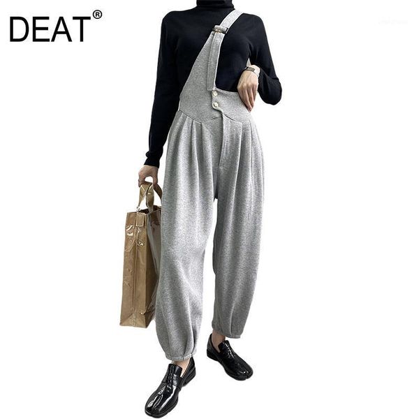 

deat one shoulder casual pants women's korean version loose 2020 new autumn foreign style aging straight casual overalls pants1, Black;white