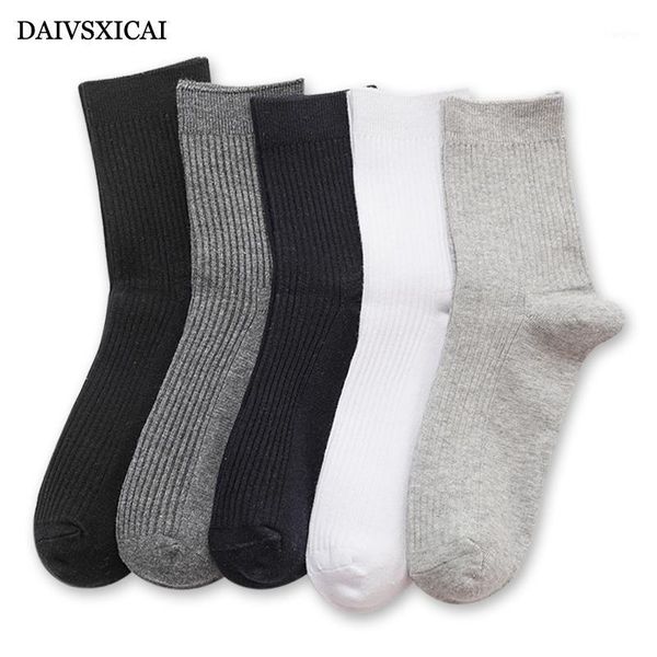 

3pairs/lot=6pieces autumn winter double needle vertical strip men's socks wild solid color socks fashion man cotton1, Black