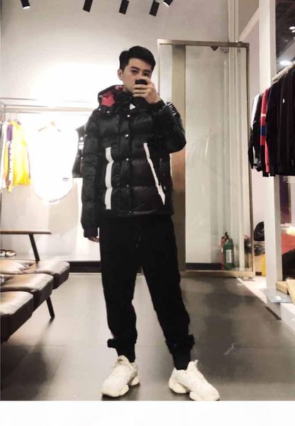

new men casual down jacket down coats mens outdoor warm feather winter coat outwear jackets men's winter clothing, Black