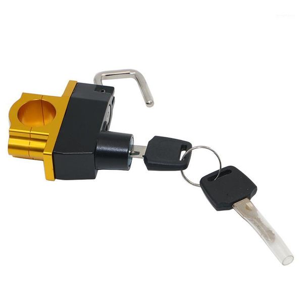 

gold universal motorcycle cnc aluminum helmet lock for 7/8" 22mm handlebars kss-hl01-u go1