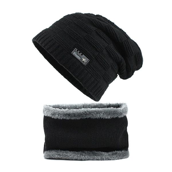 

flb] winter cap men's skullies beanies autumn knitted hats soft knitting beanie men geometric knit gorras bonnet caps f18080 wmtlka, Black;white