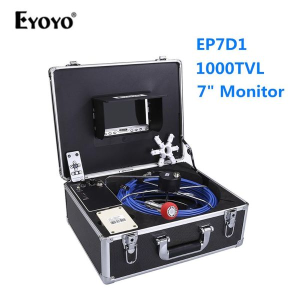 

eyoyo ep7d1 7-дюймовый монитор трубопровода эндоскопа инспекции камеры 40m подводные промышленные трубы канализационные drain видео змея кам