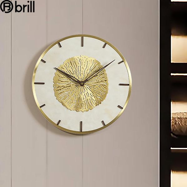 

gold luxury wall clock metal large wall watches home decor living room creative farmhouse decor kitchen vintage clocks