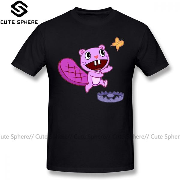 

happy tree friends happy tree friends toothy бабочка мультфильм печать графический симпатичные короткие рукава футболки с капюшоном толстовк