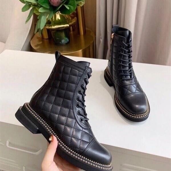 

latest brand ankle work boots couple women genuine leather martens autumn botas mujer female comfortable shoes, Black
