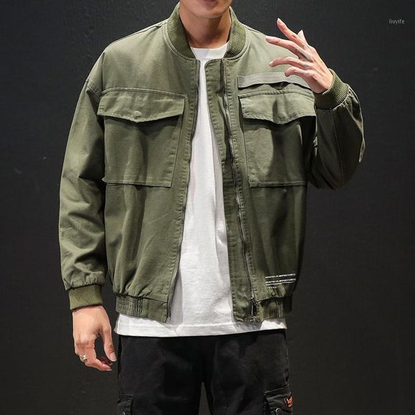 

2019 autumn japanese casual style men jacket male loose coat jaqueta masculino windbreaker bomber jacket casacas para hombre1, Black;brown