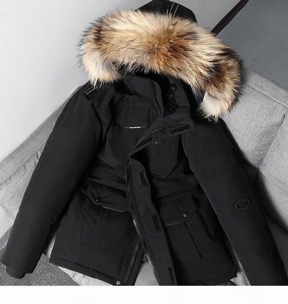 

men anorak winter jacket uk popular winter jacket warm plus size man down and parka anorak jacket, Black