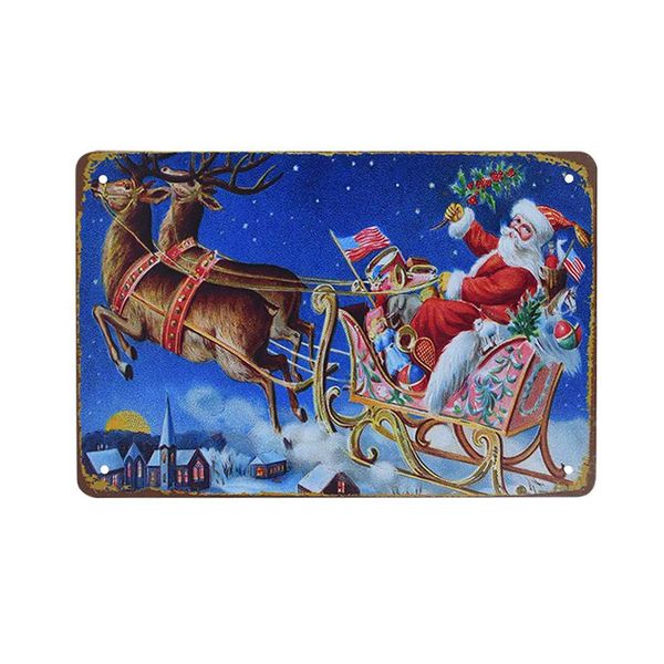 

урожай картина бляшек олова знак металлические ремесел личности рождественские рождественские рождественские дома бар кафе декор стены искус