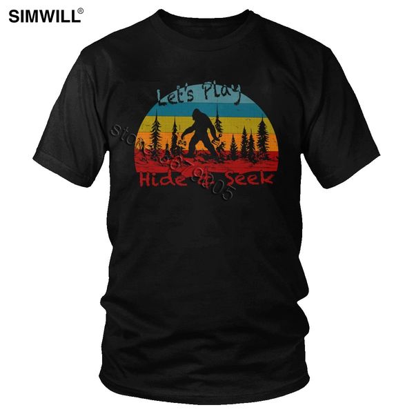 

круто lets play скрыть seek bigfoot tee mens лета чисто с коротким рукавом лето на открытом воздухе casual hiker спорта толстовка с капюшоно