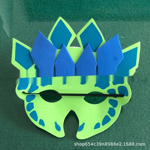 

wjn2p kindergarten teaching children's dinosaur prop headdress mask stage performance props role playing animal headdress green supplie