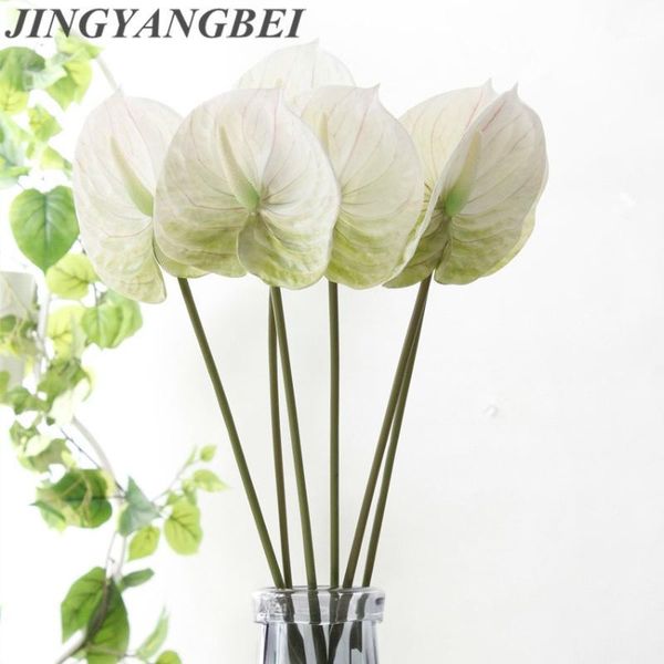 

decorative flowers & wreaths 3d mixed color anthurium indoor fake plant artificial flowe for wedding party decoration home decor1