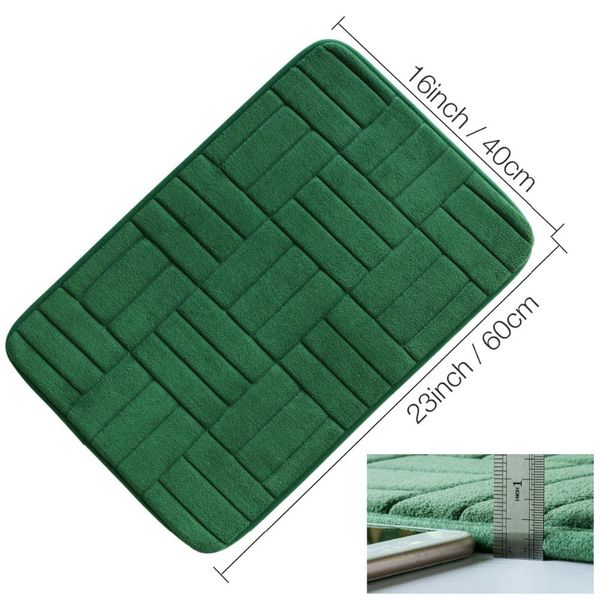 

40x60cm square brick pattern bedroom mat non slip faster water absorptio bathmat shower carpet for kitchen bedroom wmtmpu