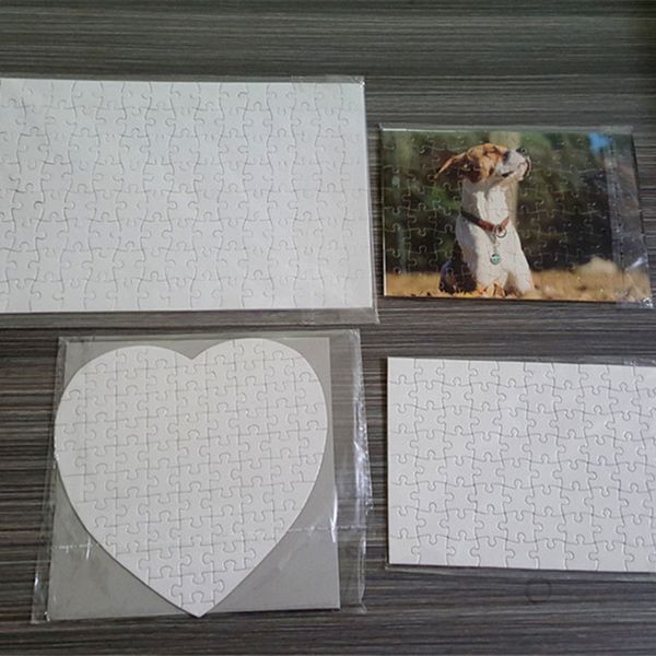 

a5 a4 heart shape diy sublimation puzzles blank puzzle jigsaw heat thremal transfer printing puzzle local return gift for kids toys h11905