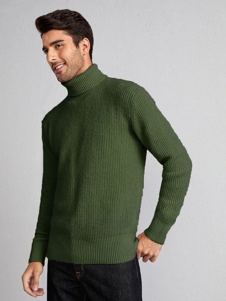 

men turtleneck ribbed knit sweater c8nz#, White;black
