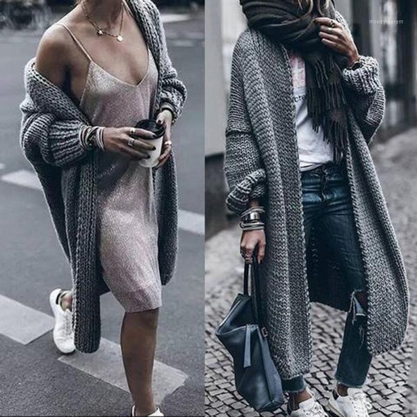 

cardigan sweater for women elasticity coats for winter wool cardigan solid bat jacket sweater long loose mujer suéteres1, White